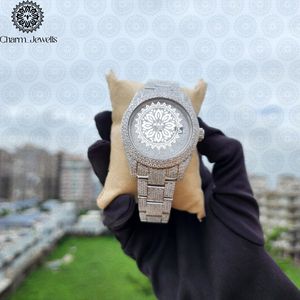 Charm_Jewells Luxury Women Stainless Steel Round <b>Watch</b> 38mm Analog Quartz Sapphire Crystal <b>Diamond</b> Band Fashion - Product Image 1