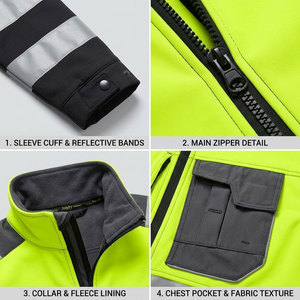 Chaqueta de Trabajo de Lona Resistente al Fuego de Quick Leather, Chaqueta de Trabajo de Invierno Delgada y Resistente con Forro Polar para Hombre - Product Image 6