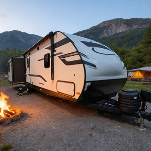 Remolque de Viaje Moderno, Ligero, de Acero Inoxidable, para Campamento, Caravana, RV, Casa Móvil, con Cocina y Baño, para 2/4 Personas, para Exteriores - Product Image 5