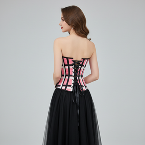 Custom Printed Sublimation Bustier <b>Corset</b> <b>Strapless</b> Boned Top with Zipper Women Fashion <b>Corset</b> Supplier - Product Image 3