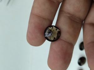 Cuarzo Ahumado Natural de 12 mm, Corte Brillante Redondo, Gema Suelta de la Mejor Calidad para la Fabricación de Joyas - Product Image 3