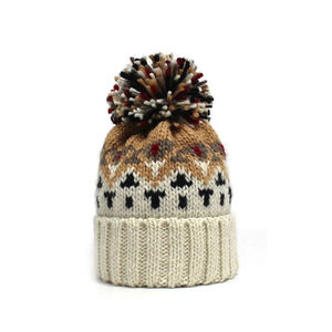 Gorro de Punto Unisex de Invierno de Alta Calidad con Diseño de Pescador y Logotipo Personalizado, Gorro de Punto Jacquard con Patrón de Letras y Puntos - Product Image 4