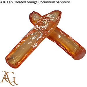 # 16 bolas de corindón naranja cultivado en laboratorio, zafiro sintético de fusión por llama, gemas lapidarias simuladas, material en bruto para corte, 100 gramos - Product Image 1
