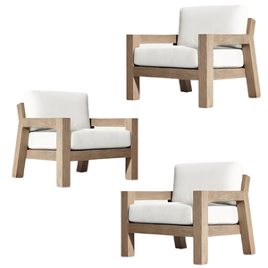 Fabricación en Indonesia Sofá de jardín Cojín de tela con marco de madera Sofá individual Sofá de jardín para muebles de interior al aire libre - Product Image 2