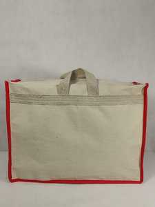 Custom Canvas <b>Tote</b> <b>Bag</b> Cotton Shopping <b>Bag</b> with <b>Zipper</b> Handle Reusable Carry <b>Bag</b> for Travel Daily Use - Product Image 1
