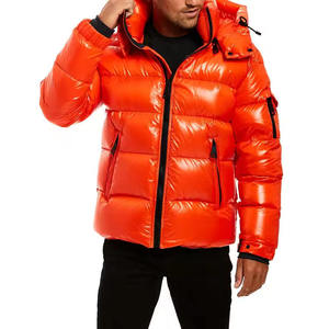 High Quality Hooded Warm Bubble <b>Jacket</b> <b>for</b> <b>Men</b> Premium Lightweight Quilted Durable Winter Casual Outerwear with Front Logo - Product Image 2