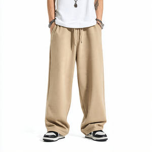 Pantalon de survêtement d'hiver OEM pour homme, coupe large, taille haute avec cordon de serrage, en polaire ample, style pyjama, 450 GSM - Product Image 3