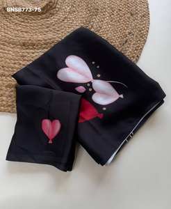 Última Colección de Blusas de Saree de Satén Georgette con Impresión Digital de Corazones, Aspecto Magnífico, Proveedor de Surat - Product Image 6