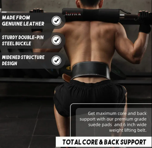Cinturón de Levantamiento de Pesas de Cuero Genuino Personalizable de Diseño Popular, Estructura Reforzada, Capacidad de Carga de 1 lb - Product Image 4