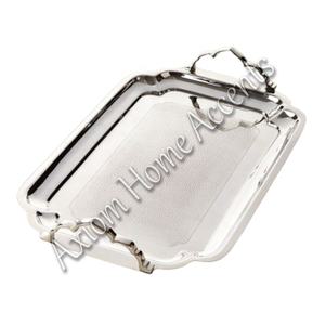 Plateau élégant en laiton avec finition polie idéal pour la fête de Noël et la décoration intérieure par Axiom Home Accents - Product Image 4