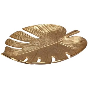 Bandeja de Servicio de Alimentos de Aluminio Color Dorado con Bandeja de Servicio en Forma de Hoja de Primera Calidad para Uso en Hoteles y Restaurantes - Product Image 4