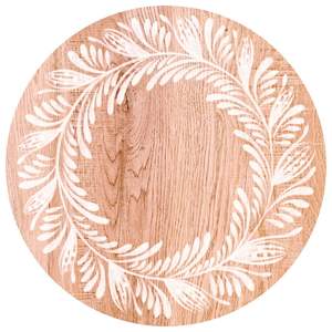 Plato de Madera de Mango Natural con Diseño de Árbol Tallado, Vajilla Redonda de Madera para Uso Decorativo en el Hogar y Eventos - Product Image 3
