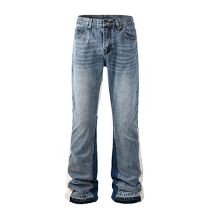 Jeans Azules Anchos para Hombre, Estilo Baggy, Rotos, Apilados, Pantalones de Mezclilla de Alta Calidad, Ropa Urbana - Product Image 2
