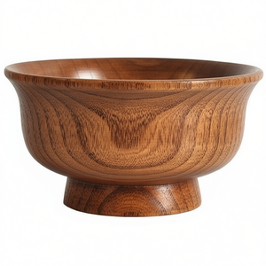 Bols en bois faits à la main Wabi-Sabi pour servir les aliments, design unique avec esthétique japonaise traditionnelle, non revêtus, origine Inde - Product Image 2