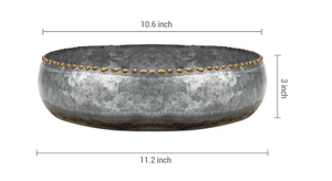 Galvanized Metal Best Selling Heavy Duty Long Lasting Iron Planter Round Shape <b>for</b> Ascent Homes Floor Decor in Cheap Price - Product Image 5