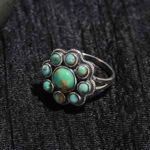 Arizona Turquoise 925 Sterling Silver Women's Wedding Ring Luxury Handmade Bezel Setting Natural Customizable Jewelry Gemstone - Product Image 1