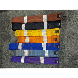 ขายส่งจากโรงงาน เข็มขัด BJJ คุณภาพสูง แบบสั่งทำพิเศษ พร้อมโลโก้สั่งทำ  ผ้าทอแบบ Pearl Weave  สีต่างๆ รับผลิตแบบ OEM ODM สำหรับชุดต่อสู้ศิลปะการต่อสู้ - Product Image 1