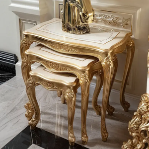 Juego de Sofás de Madera de Teca de Lujo Grand Monarch, Tallados a Mano, Estilo Europeo Clásico, Muebles de Sala de Estar Reales, Diseño de Palacio Premium para Apartamento - Product Image 5