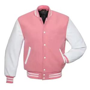 Varsity Jacket Light Grey Sleeves Men Unisex Casual Hooded <b>Covered</b> <b>Button</b> Waterproof Breathable Knitted Stand Custom Logo Warm - Product Image 6