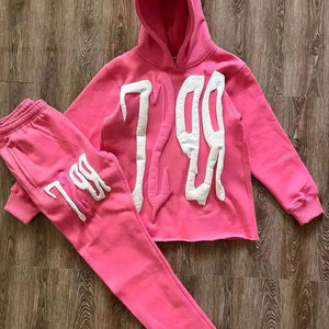 Oem wholesale rate Men Puff Print <b>Tracksuit</b> breathable comfortable sports wear high quality cheap price Men Puff Print <b>Tracksuit</b> - Product Image 3