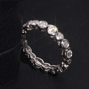 Bracelet tennis de luxe en moissanite, pierre ronde, style diamant élégant, étincelant, en argent, cadeau de fête tendance - Product Image 3