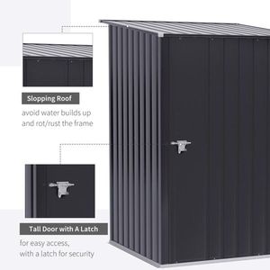 Casetta da Giardino in Acciaio Zincato per Stoccaggio e Organizzazione all'Aperto - Product Image 4