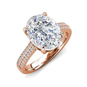 Anillo de Compromiso de Lujo 2023 para Mujer, Joyería de Plata 925 con Corte Ovalado y Piedras de Hielo Triturado, Micro Pavé, Joyería <span class=keywords><strong>Destiny</strong></span> - Product Image 1