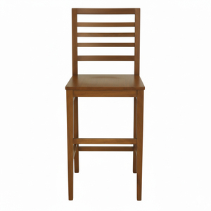 Chaise de bar contemporaine en bois massif durable avec dossier à lattes réglable, dossier confortable pour une utilisation au comptoir de cuisine ou à la salle à manger - Product Image 2