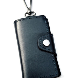 Premium leather key organizer featuring spacious card slots secure snap closure leather key holder <b>wallet</b> key organizer <b>wallets</b> - Product Image 4