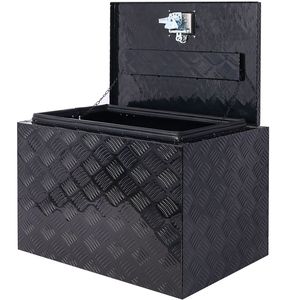 24-Inch Heavy Duty Aluminum Truck Bed Tool <b>Box</b> for Outdoor <b>Trailer</b> Pickup Storage or RV Underbody Storage Organizer - Product Image 2