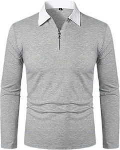 Camiseta de manga larga de punto 100% algodón anti-bolitas para hombre, estilo europeo americano, novedad otoño-invierno - Product Image 4