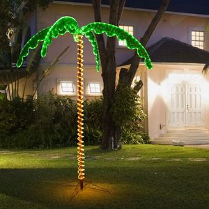 7 Feet LED Pre-Lit Palm Tree Decor with <b>Light</b> <b>Rope</b> for Party Lighting - Product Image 1