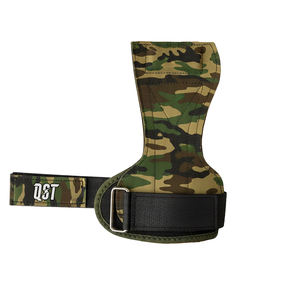 Poignées de musculation en cuir QST avec support de poignet rembourré, antidérapantes, pour entraînement de force en salle de sport, vente en gros, logo personnalisé, OEM - Product Image 4