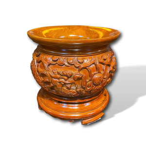 Encensoir traditionnel vietnamien en bois Huong, sculpté en forme de dragon, pour l'autel de la maison - Product Image 5