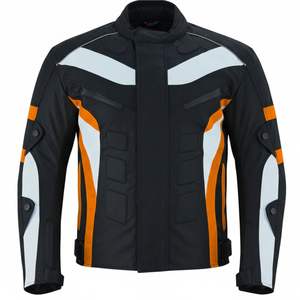 Blouson de moto unisexe en textile haute performance avec protections, imperméable, motif imprimé, grandes tailles et caractéristiques coupe-vent - Product Image 1