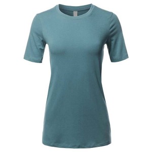 Camiseta Casual Oversize de Verano 2026 para Mujer, Ecológica, de Poliéster/Algodón, Suave, de Color Sólido, de Secado Rápido y Transpirable, de Manga Corta - Product Image 1