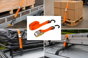 Cargo Transport Cam Buckle Tie Down Strap 25mm Polyester 250kg with <b>S</b> Hook CE Certified 3m for Load Restraint Heavy Duty - Product Image 2