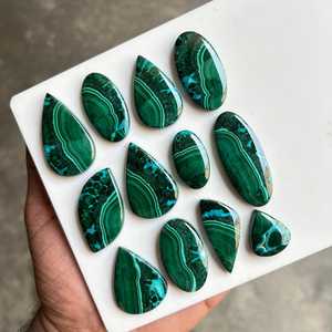 Piedra de Cuarzo Crisocola Malaquita, Gema Natural Curativa Pulida, Calmante para el Chakra del Corazón, Regalo con Juego de Color Azul Verde, Tercera Parte - Product Image 6