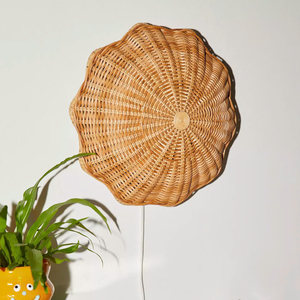 Luxury Wholesale Eye-catching Handcrafted Scalloped Rattan Pendant <b>Light</b> Suitable For Living Room & Dining Decor - Product Image 5