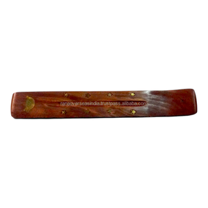 Plateau en bois naturel fait main avec motif tortue et incrustation étoile, attrape-cendres pour bâtonnets d'encens, méditation, relaxation, décoration - Product Image 4