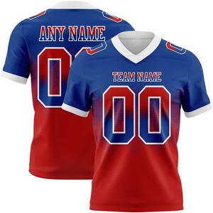 Maillot de football américain personnalisé imprimé par transfert thermique 100 % polyester respirant grande taille pour équipe – Nom d'équipe - Product Image 3