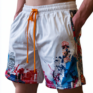 100% Polyester Sublimation Training Shorts Men Sportswear Touch <b>Trainer</b> Shorts Men's Athletic Summer Training Shorts Mens - Product Image 1