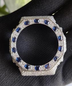 Loista Jewels – Lunette de montre de luxe en acier inoxydable octogonale, sertie de cristaux étincelants, cadre de protection personnalisé style Hip Hop, modèle homme - Product Image 2