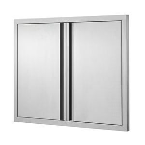 Puerta Doble Empotrada de Acero Inoxidable para Cocina Exterior, 31W x 24H Pulgadas, Puerta Vertical Empotrada en la Pared para Acceso a Barbacoa y Almacenamiento - Product Image 3