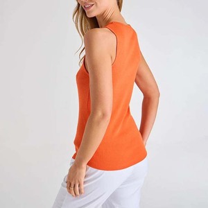 Débardeur en tricot sans manches pour femme, couleur unie, décontracté, respirant, 100% polyester - Product Image 6