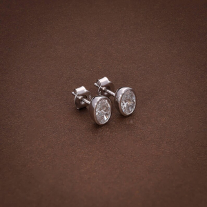 Pendientes de Diamantes Cultivados en Laboratorio de Lujo con Engaste de Bisel Ovalado, 1.48CT de Peso Total, Certificación F-G VVS-VS, Joyería Fina para Mujer - Product Image 4