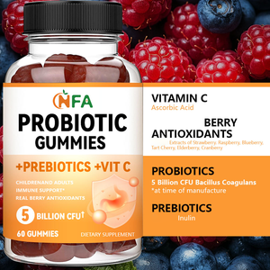 Gomitas probióticas de Salud de etiqueta privada OEM, prebiótico, vitamina C, apoyo inmunológico para niños y adultos, gomitas antioxidantes de bayas reales - Product Image 5