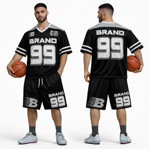 ชุดฟุตบอลอเมริกันสไตล์ใหม่ล่าสุด แบบกำหนดเอง แห้งเร็ว คุณภาพเยี่ยม ขายส่งเสื้อฟุตบอลสั่งทำพิเศษ - Product Image 1