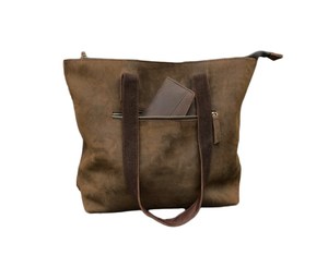 Bolso de Hombro de Cuero Desgastado con Bolsa Organizadora, Bolso de Compras Vintage de Gran Capacidad, Bolso de Mano Hecho a Mano Personalizado - Product Image 3