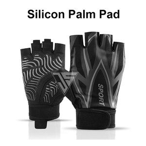 Nuevos guantes de ciclismo hechos de tela elástica, almohadillas de silicona, guantes deportivos de cuero sintético para hombre, guantes transpirables para ciclismo de carreras - Product Image 2